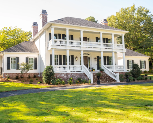 Dwell Shutter and Blinds custom exterior shutters on a home. Leads for Dwell are generated by Script Marketing