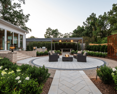 R&R Landscaping built this beautiful backyard patio for a customer in Auburn, Alabama. Leads for R&R Landscaping are generated by Script Marketing.